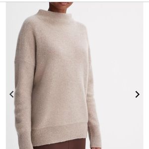 Vince plush cashmere funnel neck sweater in Heather Hazel